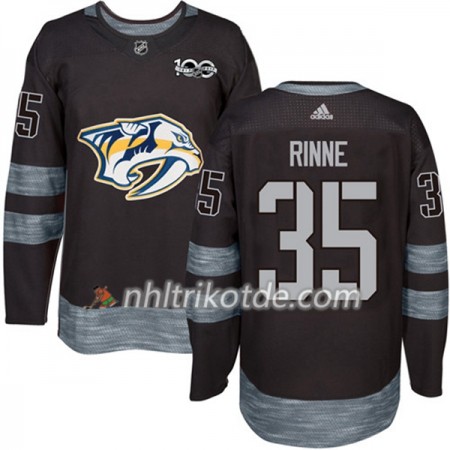 Nashville Predators Trikot Pekka Rinne 35 1917-2017 100th Anniversary Adidas Schwarz Authentic - Herren